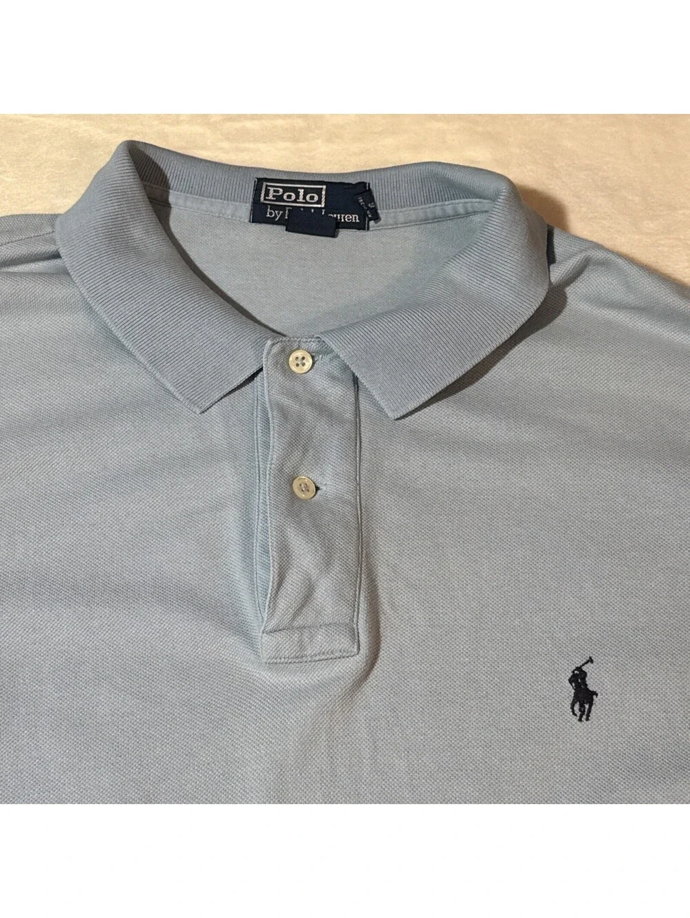 Vintage Polo Ralph Lauren Polo Shirt Men's XL Light Blue Short Sleeve
